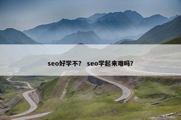 seo好学不？ seo学起来难吗？