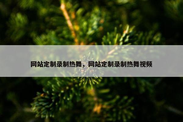 网站定制录制热舞，网站定制录制热舞视频