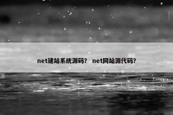 net建站系统源码？ net网站源代码？