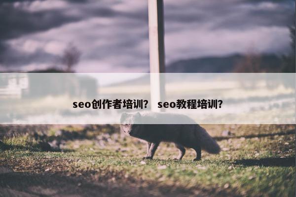 seo创作者培训？ seo教程培训？