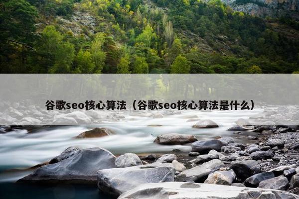 谷歌seo核心算法（谷歌seo核心算法是什么）