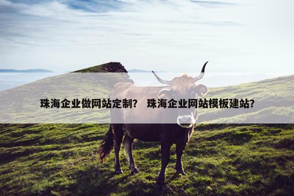 珠海企业做网站定制？ 珠海企业网站模板建站？