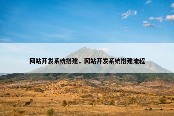 网站开发系统搭建，网站开发系统搭建流程
