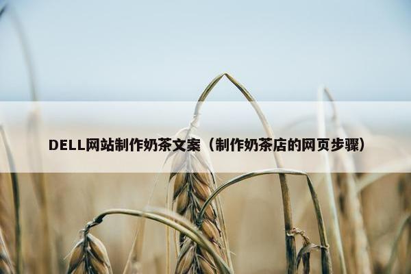 DELL网站制作奶茶文案（制作奶茶店的网页步骤）