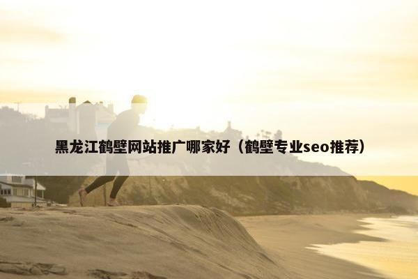 黑龙江鹤壁网站推广哪家好（鹤壁专业seo推荐）