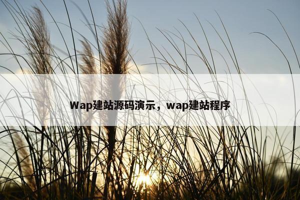 Wap建站源码演示，wap建站程序