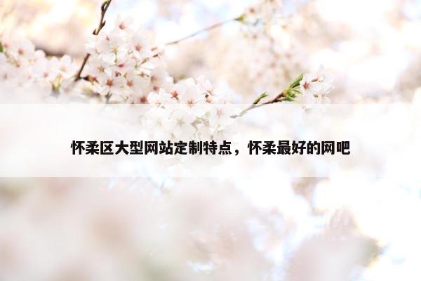 怀柔区大型网站定制特点，怀柔最好的网吧