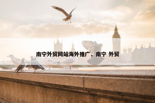 南宁外贸网站海外推广，南宁 外贸