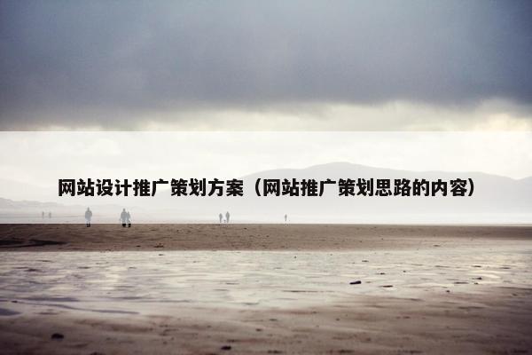 网站设计推广策划方案（网站推广策划思路的内容）