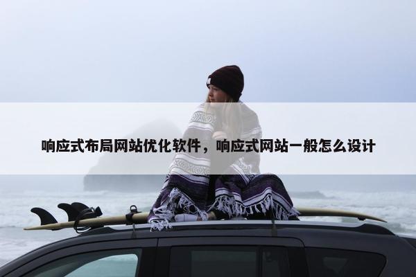 响应式布局网站优化软件，响应式网站一般怎么设计