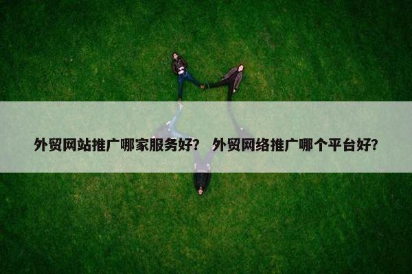 外贸网站推广哪家服务好？ 外贸网络推广哪个平台好？