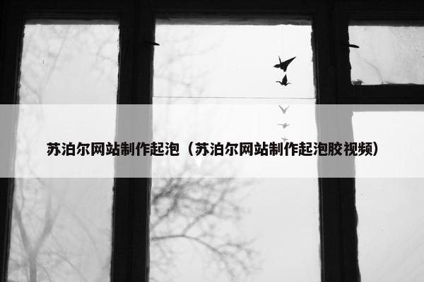 苏泊尔网站制作起泡（苏泊尔网站制作起泡胶视频）