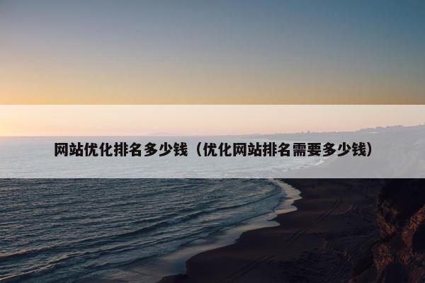 网站优化排名多少钱（优化网站排名需要多少钱）