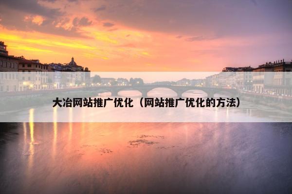 大冶网站推广优化（网站推广优化的方法）