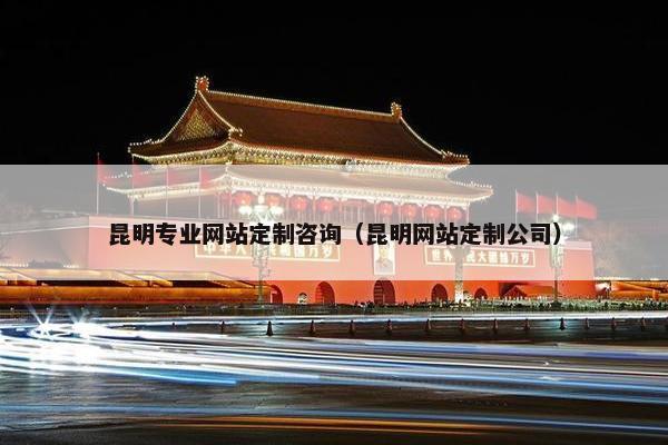 昆明专业网站定制咨询（昆明网站定制公司）