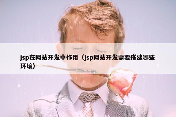 jsp在网站开发中作用（jsp网站开发需要搭建哪些环境）