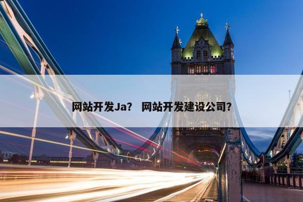 网站开发Ja？ 网站开发建设公司？