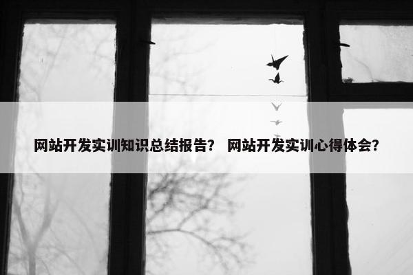网站开发实训知识总结报告？ 网站开发实训心得体会？