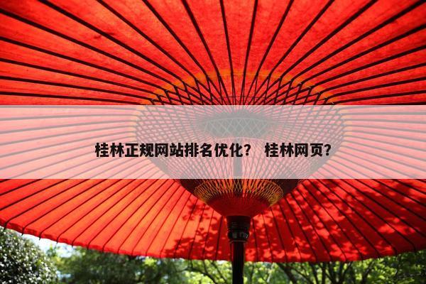 桂林正规网站排名优化？ 桂林网页？