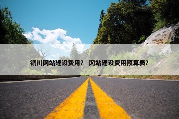 铜川网站建设费用？ 网站建设费用预算表？