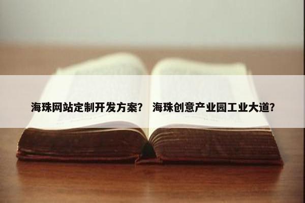 海珠网站定制开发方案？ 海珠创意产业园工业大道？