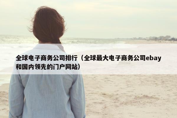 全球电子商务公司排行（全球最大电子商务公司ebay和国内领先的门户网站）