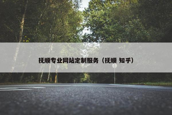 抚顺专业网站定制服务（抚顺 知乎）