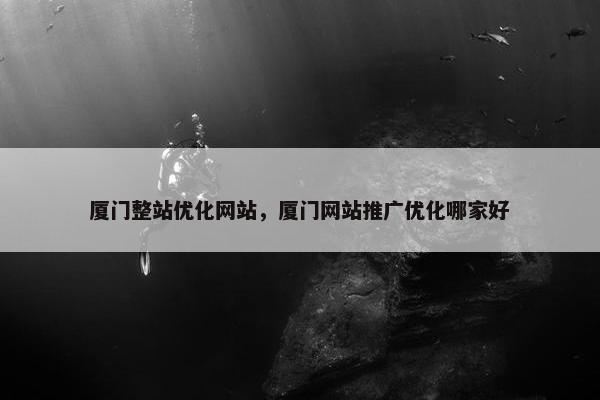 厦门整站优化网站，厦门网站推广优化哪家好