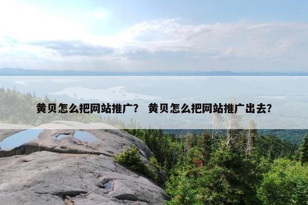 黄贝怎么把网站推广？ 黄贝怎么把网站推广出去？