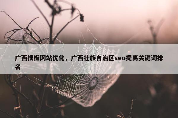 广西模板网站优化，广西壮族自治区seo提高关键词排名