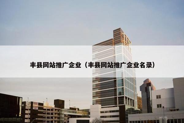 丰县网站推广企业（丰县网站推广企业名录）