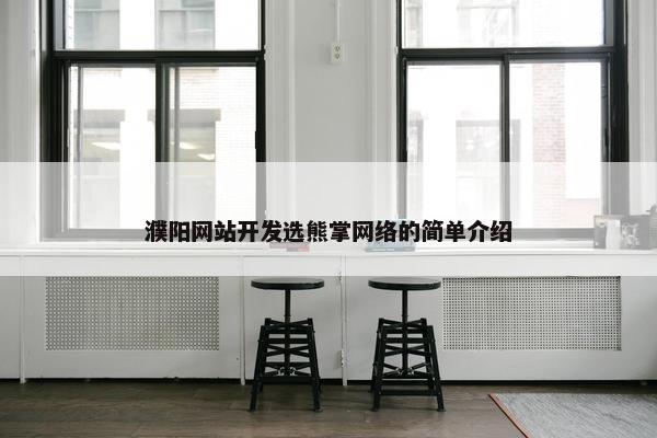 濮阳网站开发选熊掌网络的简单介绍