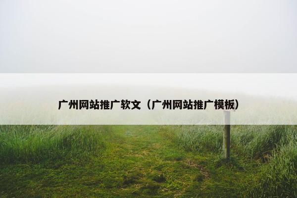 广州网站推广软文（广州网站推广模板）