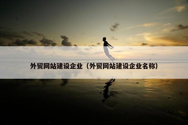 外贸网站建设企业（外贸网站建设企业名称）
