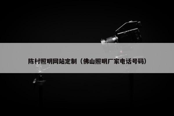 陈村照明网站定制（佛山照明厂家电话号码）