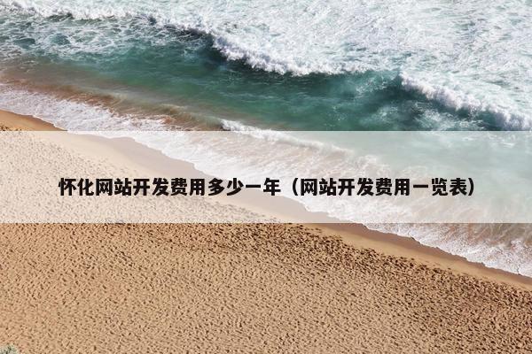 怀化网站开发费用多少一年（网站开发费用一览表）