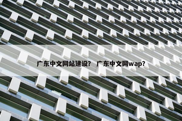 广东中文网站建设？ 广东中文网wap？