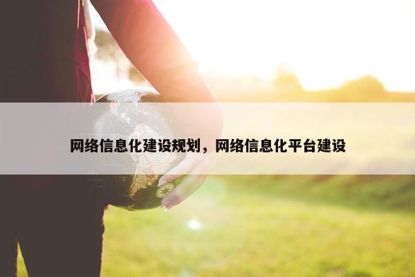 网络信息化建设规划，网络信息化平台建设
