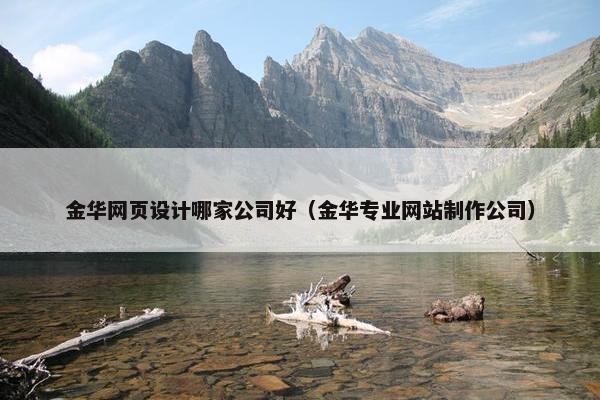 金华网页设计哪家公司好（金华专业网站制作公司）