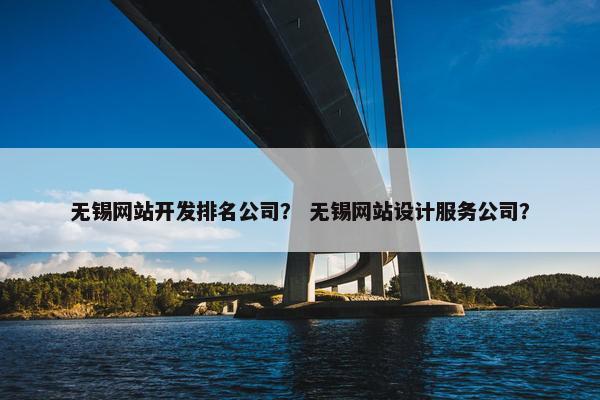 无锡网站开发排名公司？ 无锡网站设计服务公司？