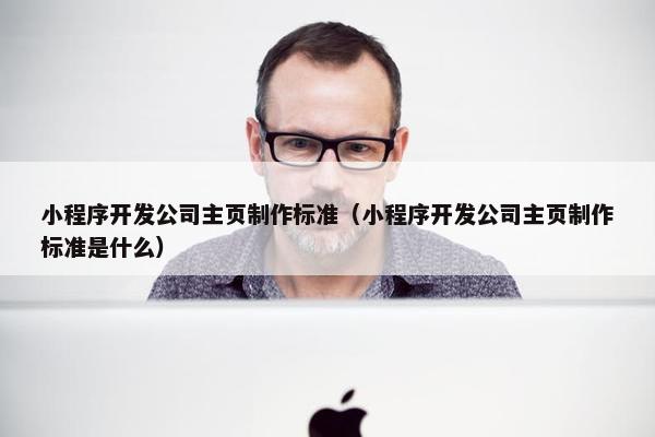 小程序开发公司主页制作标准（小程序开发公司主页制作标准是什么）