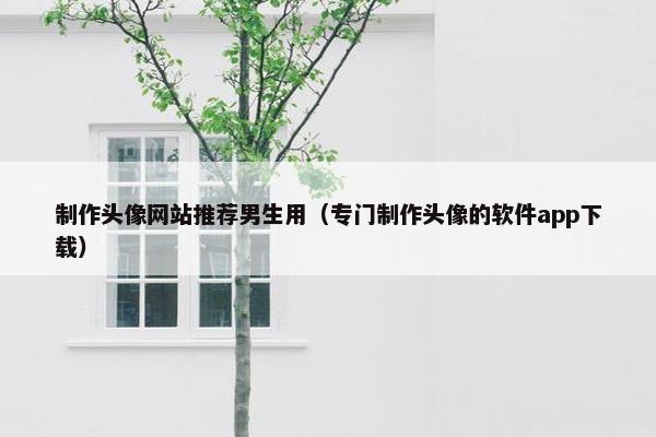 制作头像网站推荐男生用（专门制作头像的软件app下载）