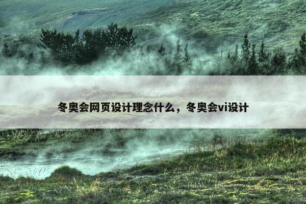 冬奥会网页设计理念什么，冬奥会vi设计
