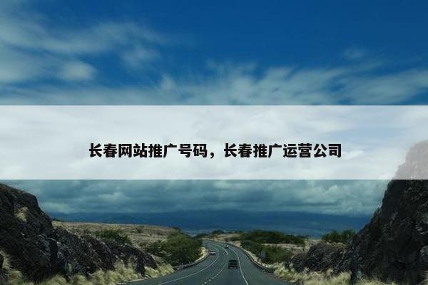 长春网站推广号码，长春推广运营公司