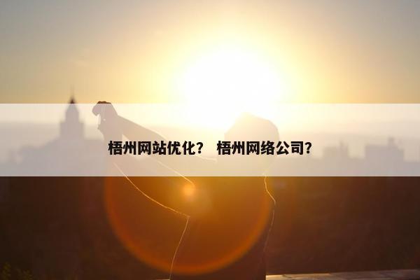 梧州网站优化？ 梧州网络公司？