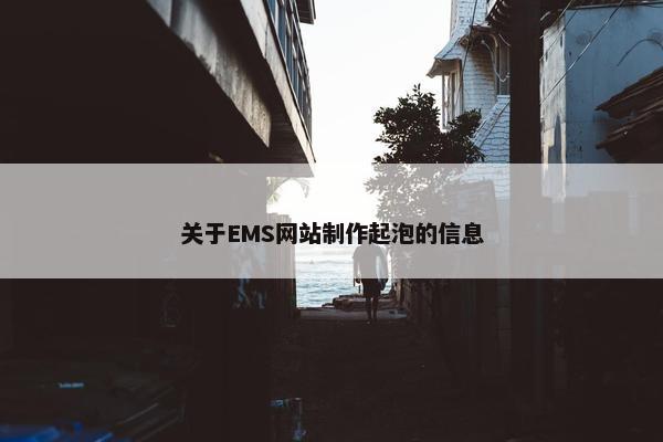 关于EMS网站制作起泡的信息