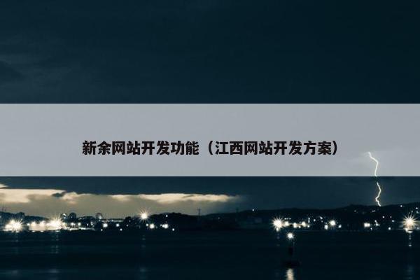 新余网站开发功能（江西网站开发方案）