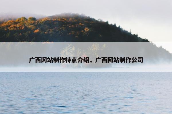 广西网站制作特点介绍，广西网站制作公司