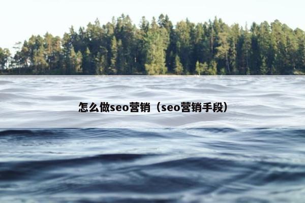 怎么做seo营销（seo营销手段）