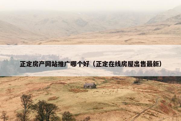 正定房产网站推广哪个好（正定在线房屋出售最新）